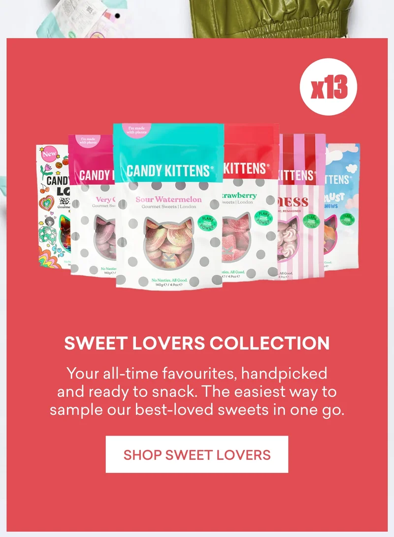 Sweet Lovers Collection-   Your all-time favourites, handpicked and ready to snack. The easiest way to sample our best-loved sweets in one go.