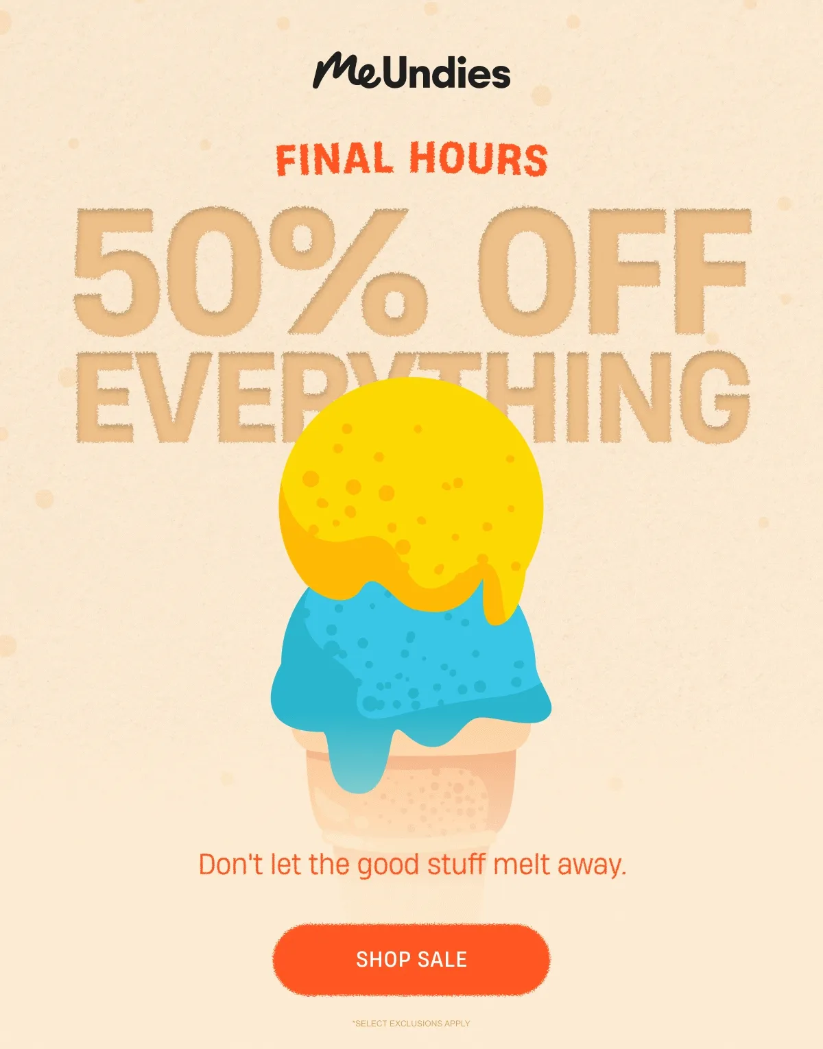 MeUndies | FINAL HOURS | 50% off Everything | Shop Sale