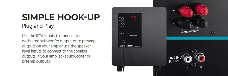 Monoprice SW-15 15in 600 Watt RMS (800 Watt Peak) Powered Subwoofer