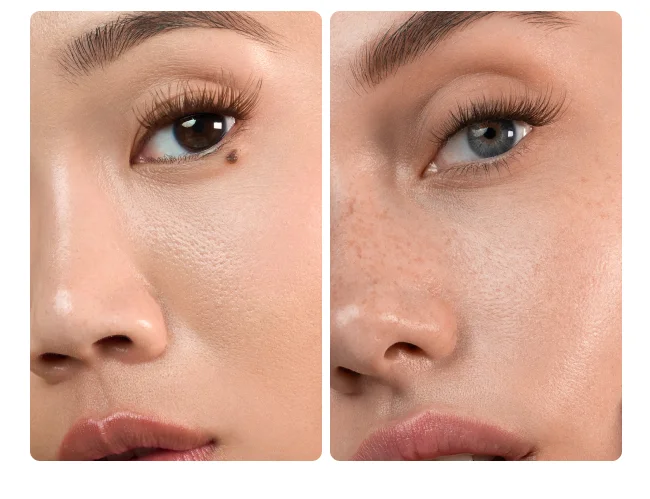 Models wearing instant lash clusters by Moxielash