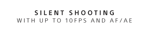 SILENT SHOOTING WITH UP TO 10 FPS AND AF/AE