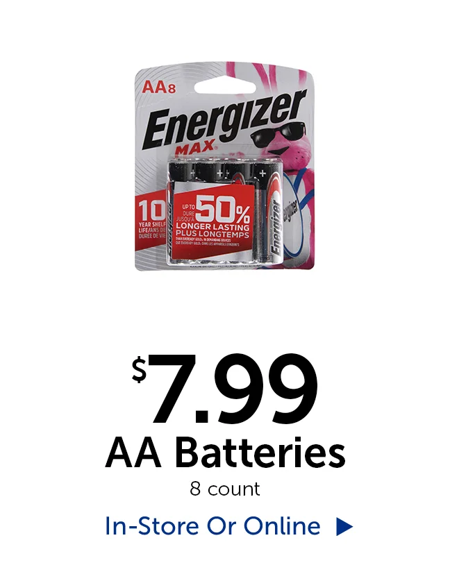$6.99 AA Batteries - 8 count