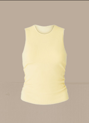 Ribbed En Pointe Tank - Lemon Ice
