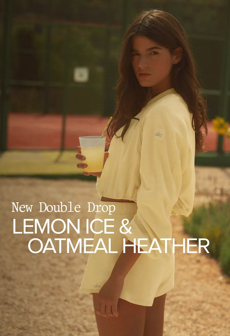 NEW DOUBLE DROP LEMON ICE & OATMEAL HEATHER