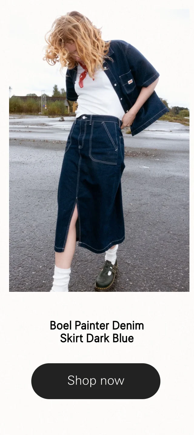 Boel Painter Denim Skirt Dark Blue