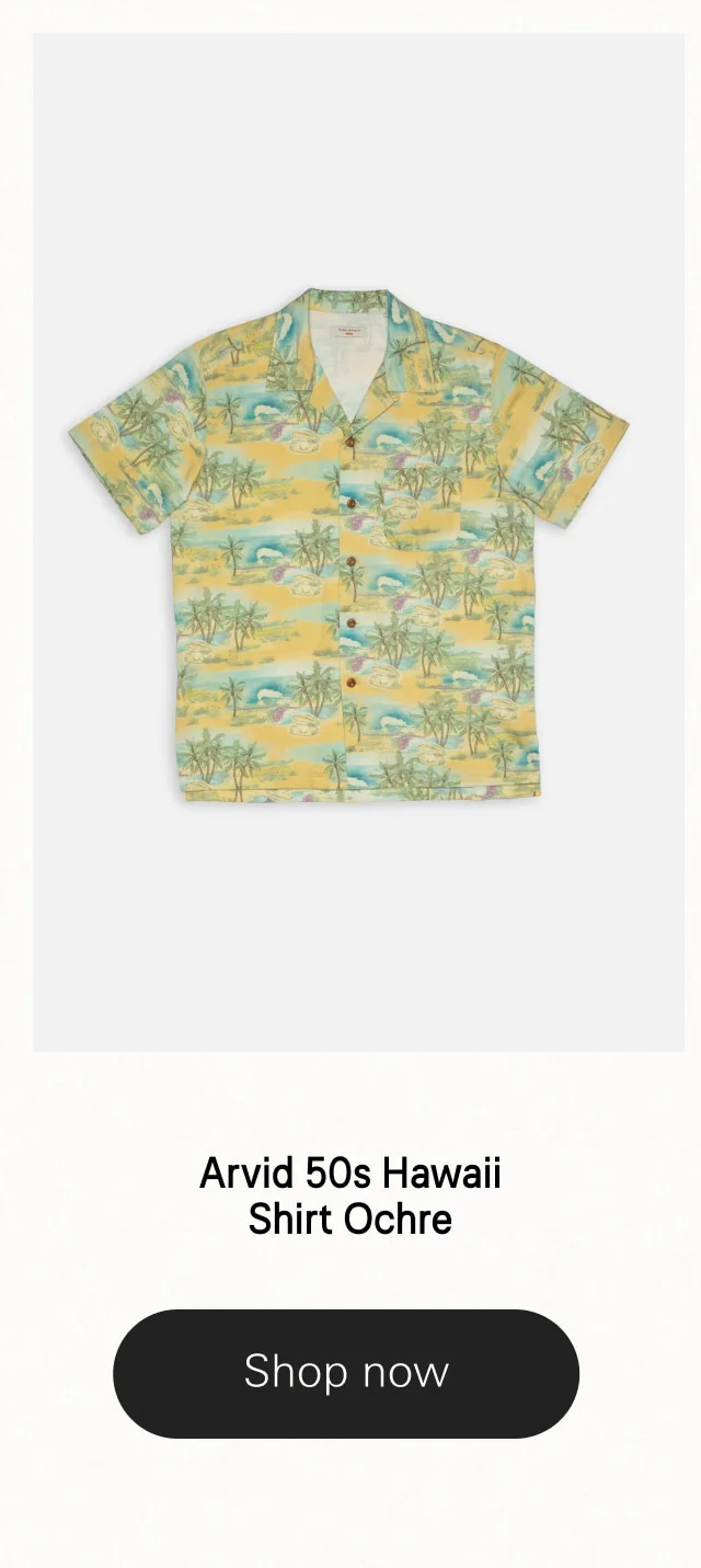 Arvid Pearls Hawaii Shirt Mustard