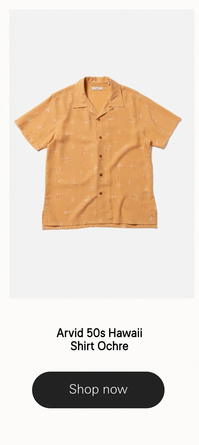 Arvid 50s Hawaii Shirt Ochre