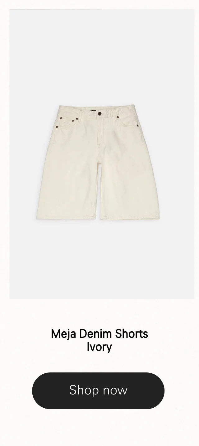 Meja Denim Shorts Ivory