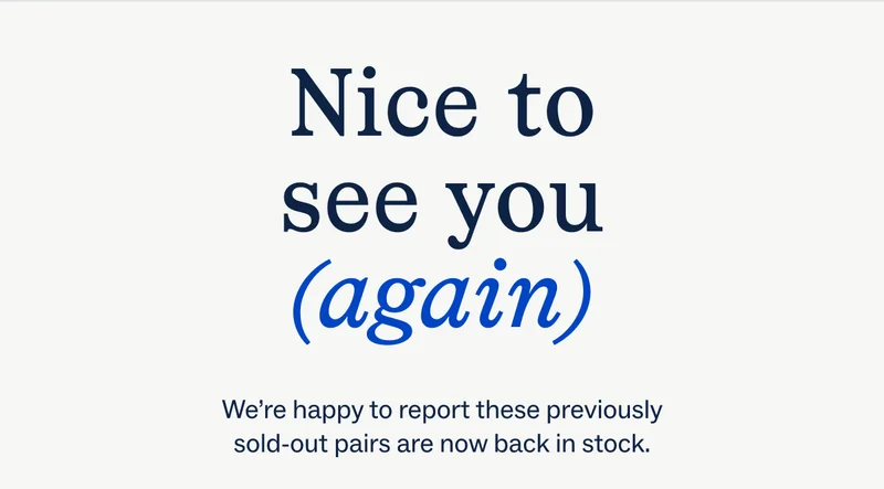 Nice to see you