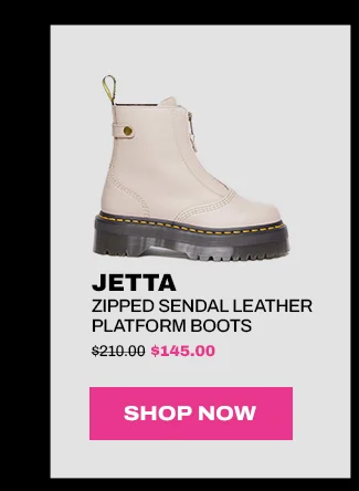 JETTA ZIPPED SENDAL LEATHER PLATFORM BOOTS
