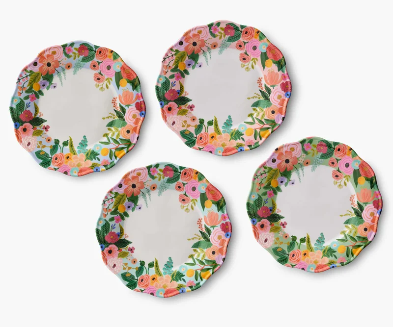 Image of Melamine Assorted Dinner Plates - Garden Party