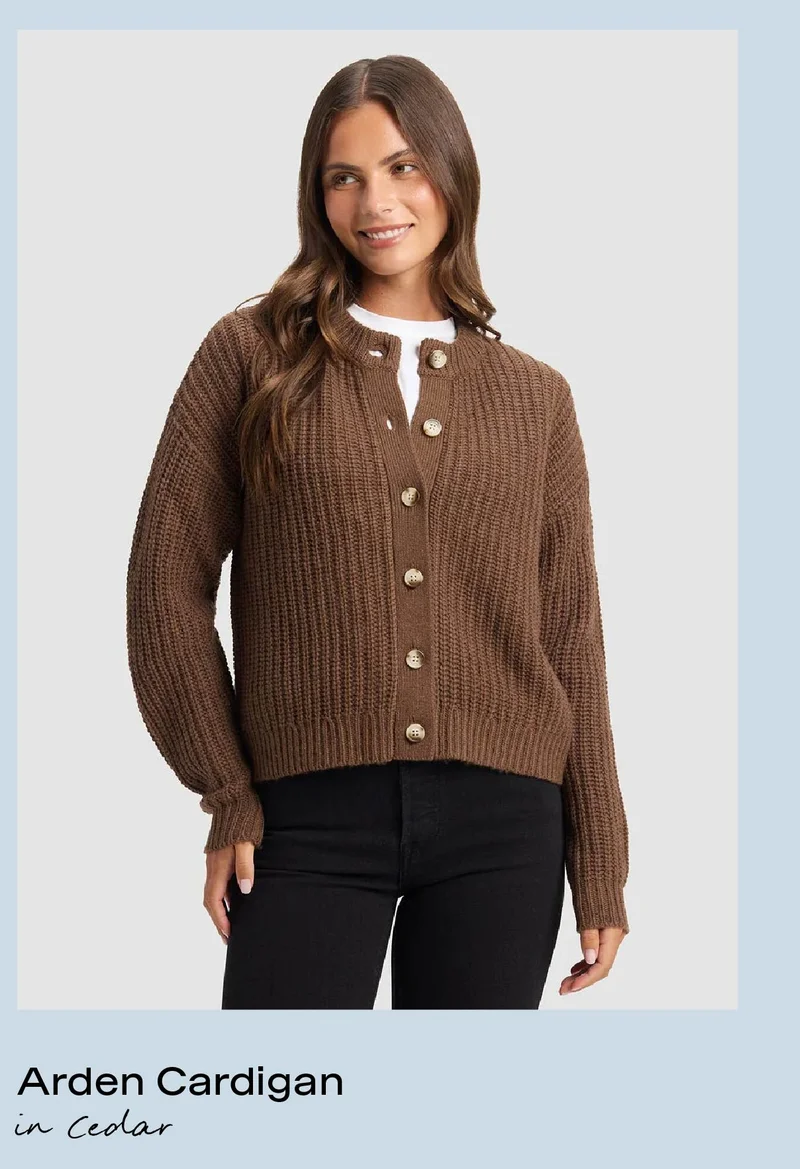 Arden Cardigan in Cedar - Shop Now: