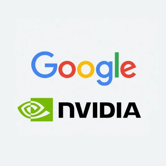 An image with the words 'Google' and 'NVIDIA'