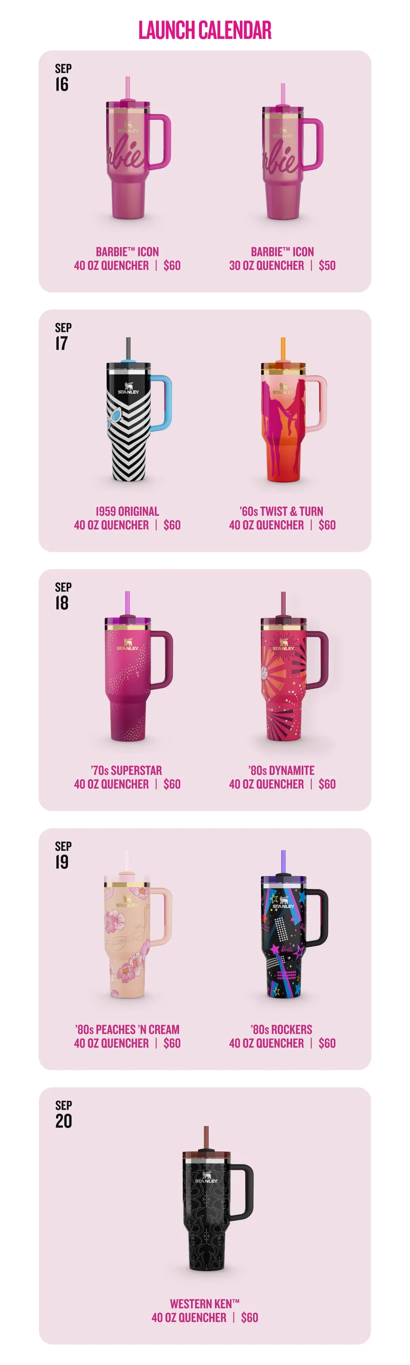 Launch Calendar
