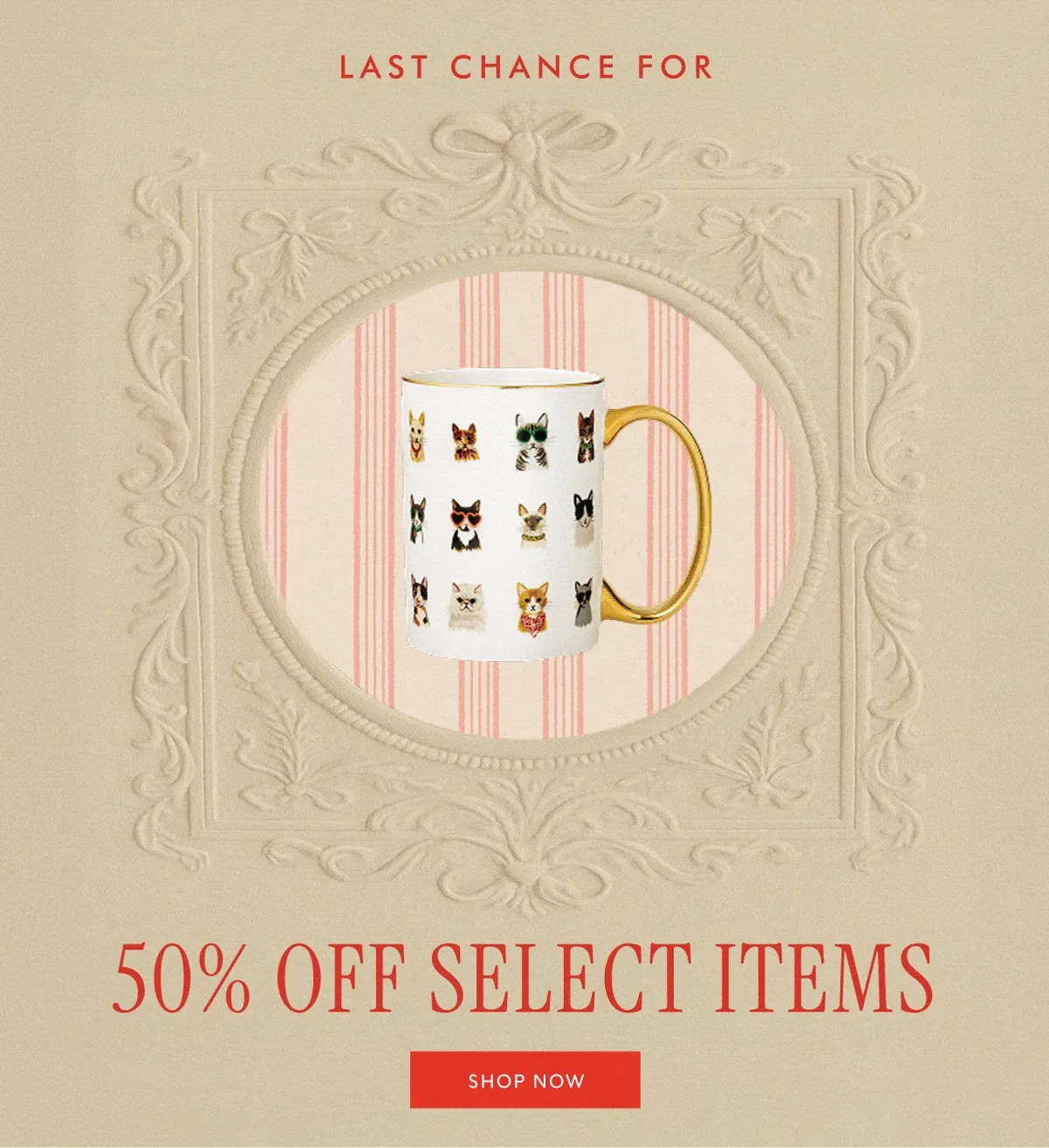 LAST CHANCE FOR 50% OFF SELECT ITEMS | SHOP NOW