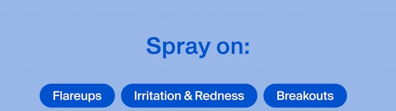 Spray on: flareups, irritation, breakouts...