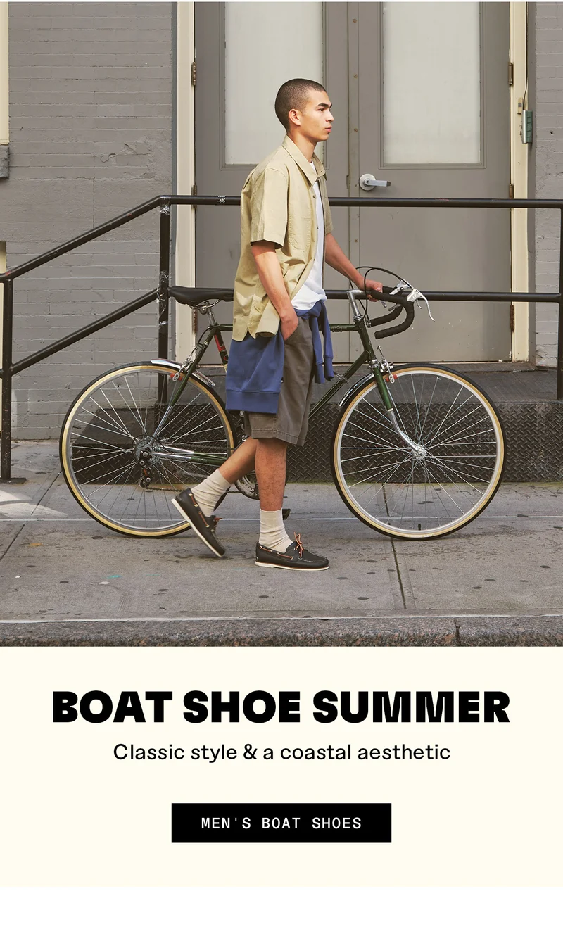 Boat shoe summer. Classic style & a coastal aesthetic. Men's boat shoes
