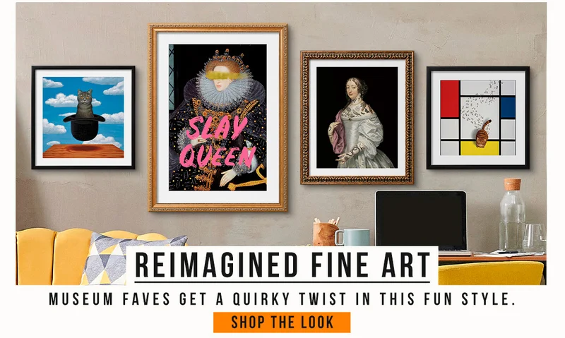 Reimagined Fine Art - museum faves get a quirky twist in this fun style.