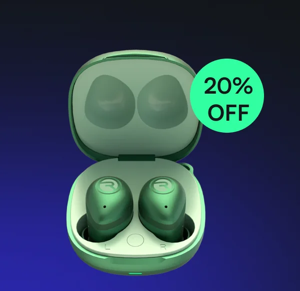 THE FITNESS EARBUDS - EVEREST GREEN - 20% OFF