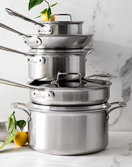 All-Clad ® d5 ® Brushed Stainless Steel 10-Piece Cookware Set with Bonus