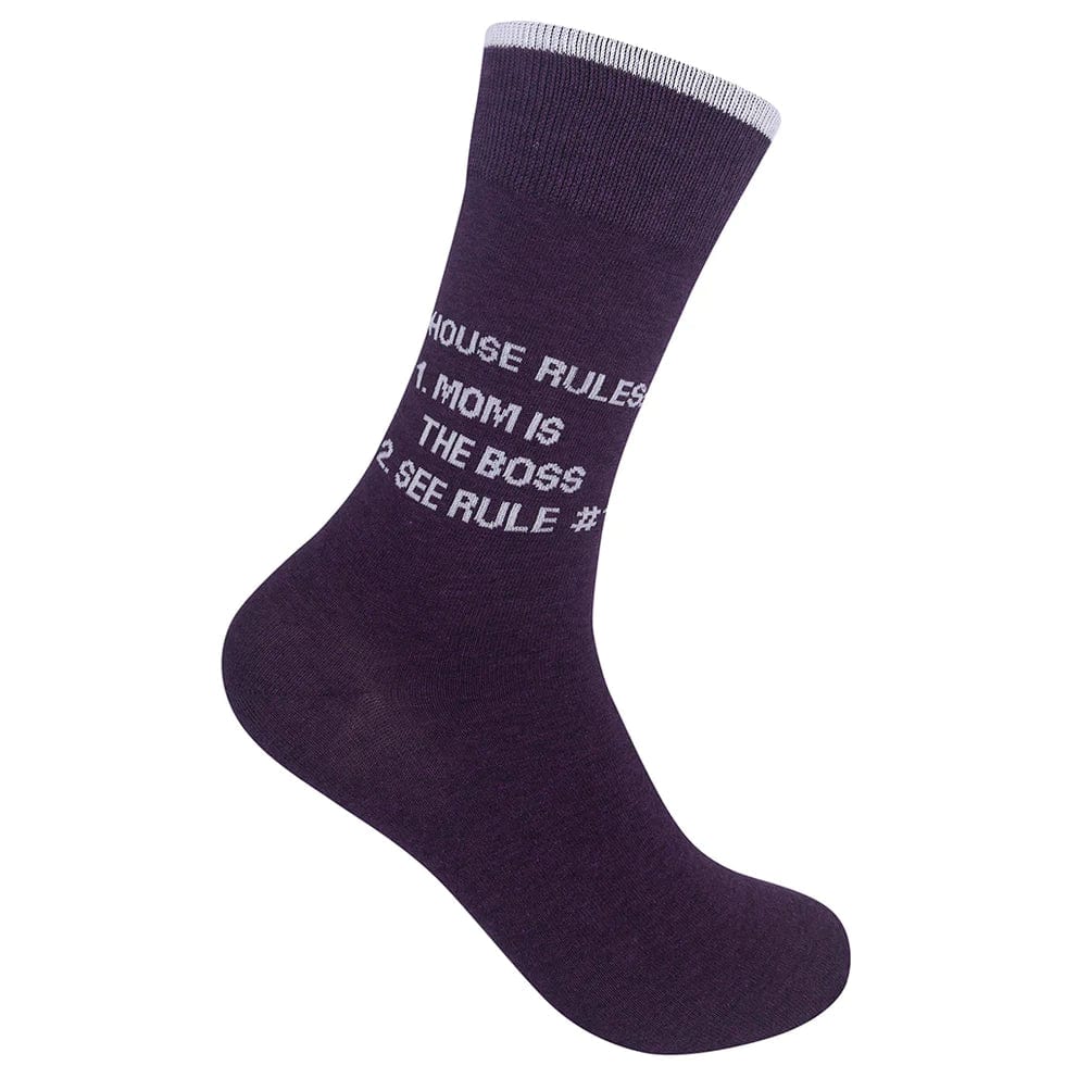 Image of House Rules Mom Is The Boss Unisex Crew Socks