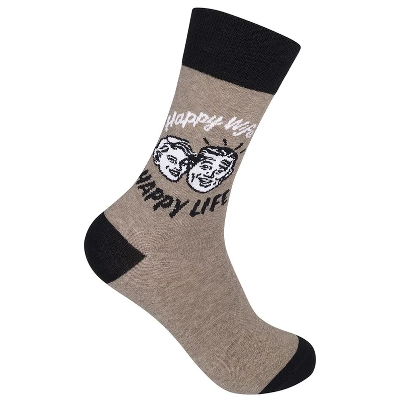 Image of Happy Wife Happy Life Crew Socks