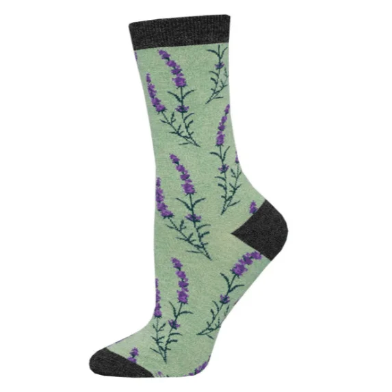 Image of Lovely Lavender Women's Bamboo Crew Socks