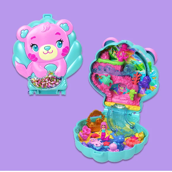 Polly Pocket Glitter Island Compact Playset
