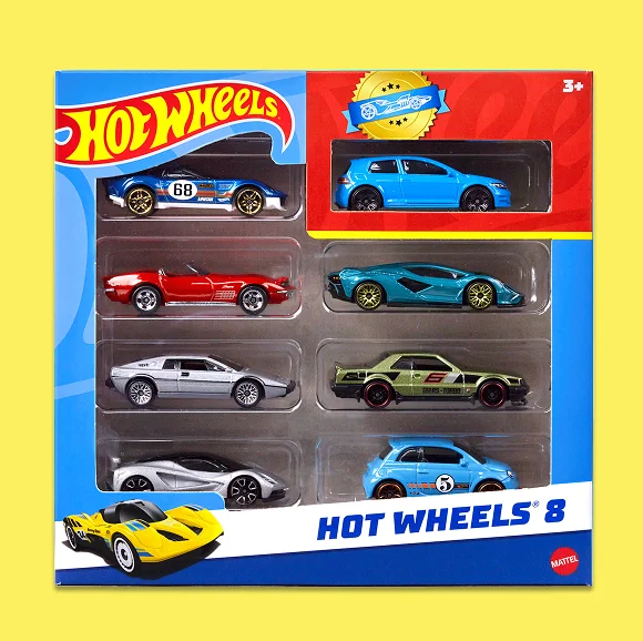 Hot Wheels Set Of 8 Toy Cars & Trucks