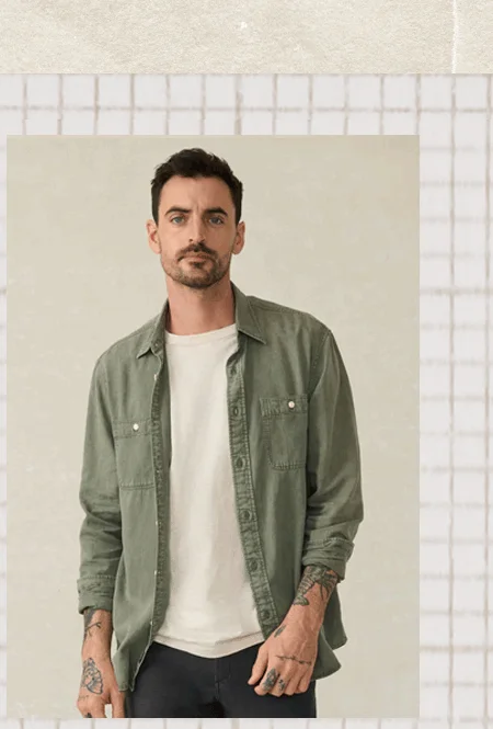 Tried And True Chambray - Desert Olive