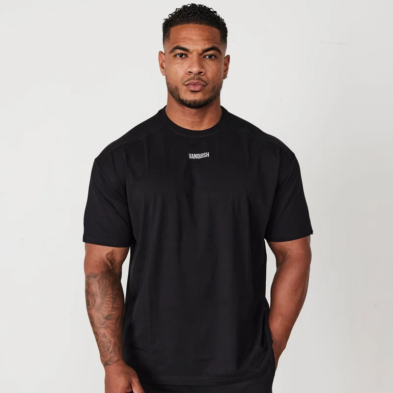Image of Vanquish Essential Black Oversized T Shirt