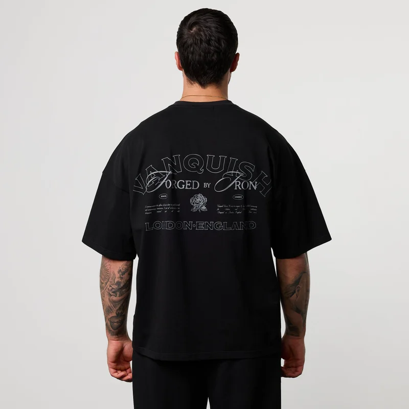 Image of BLACK FORGE BLACK BOXY OVERSIZED T SHIRT