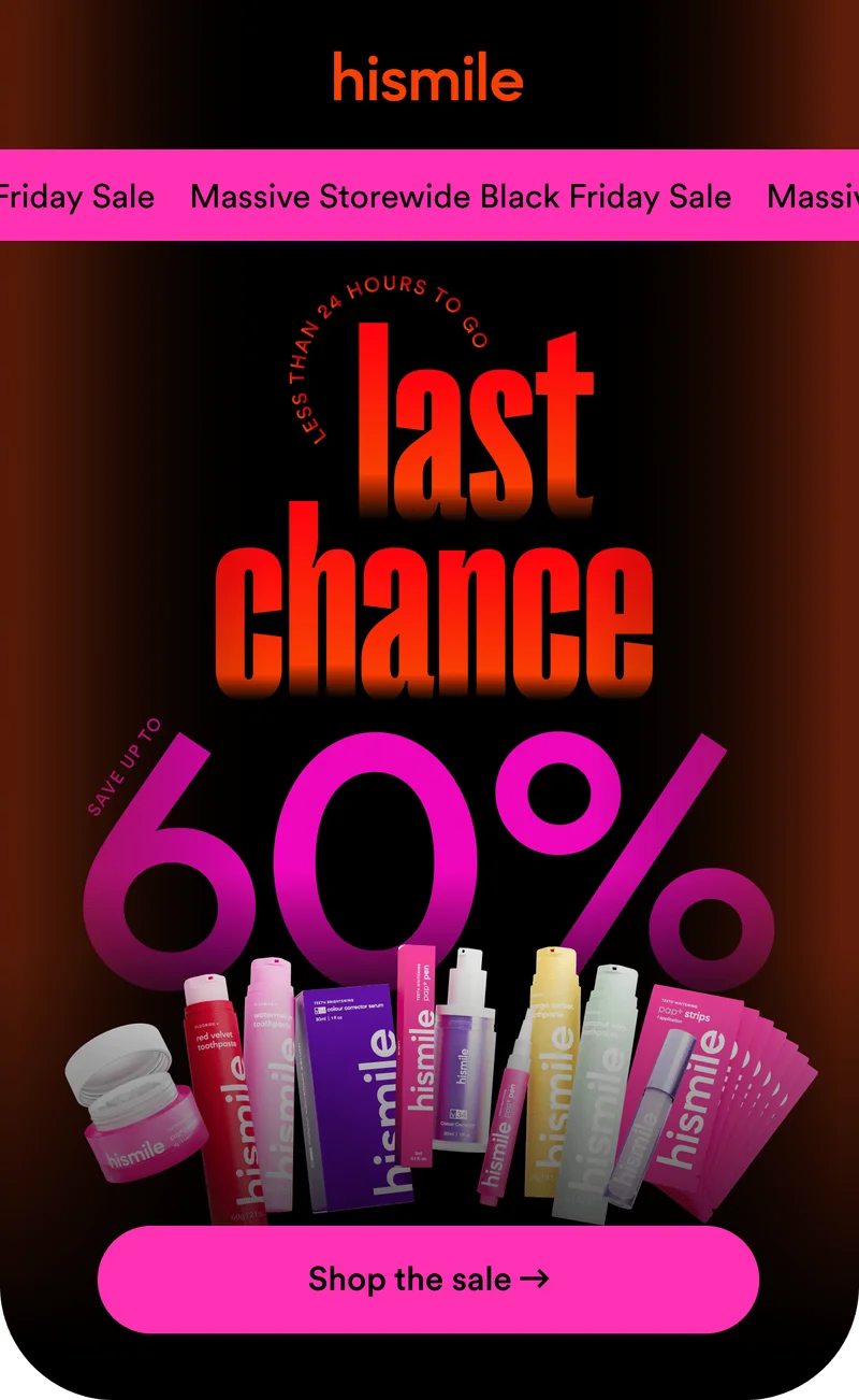 Last chance to save up to 60% off! 24 hours to go!