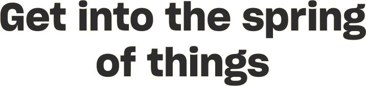 Get into the spring of things