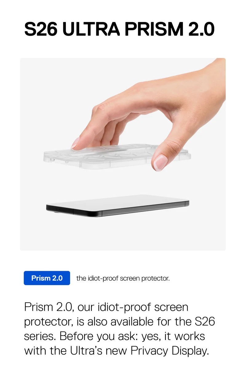 Before you ask: yes, our screen protectors work with Samsung's new Privacy Display.