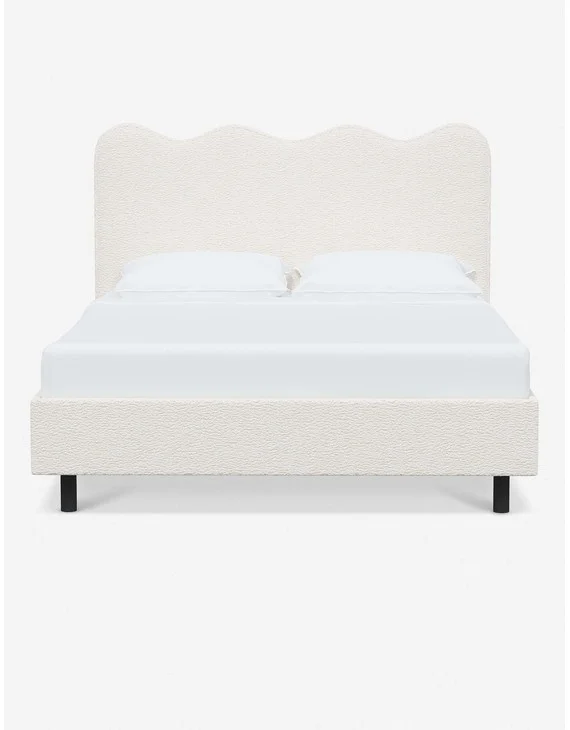 Clementine Platform Bed-Cream Sherpa / Queen