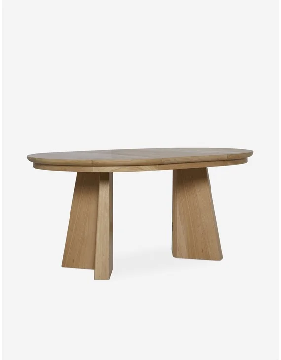 Nycola Extendable Oval Dining Table-Natural Oak / 44"W