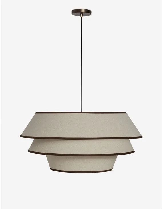 Pittman Pendant Light-Ivory and Toffee / 30"Dia