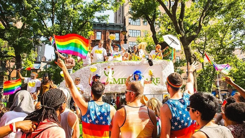 Image description: Pride Parade in the West Village, New York City.