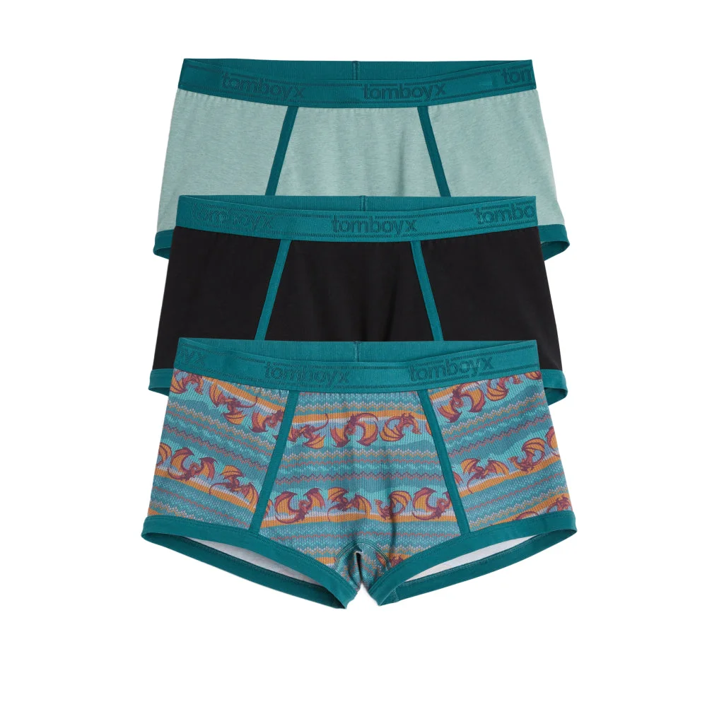 Image of Boy Shorts 3-Pack - Dragon Fairisle