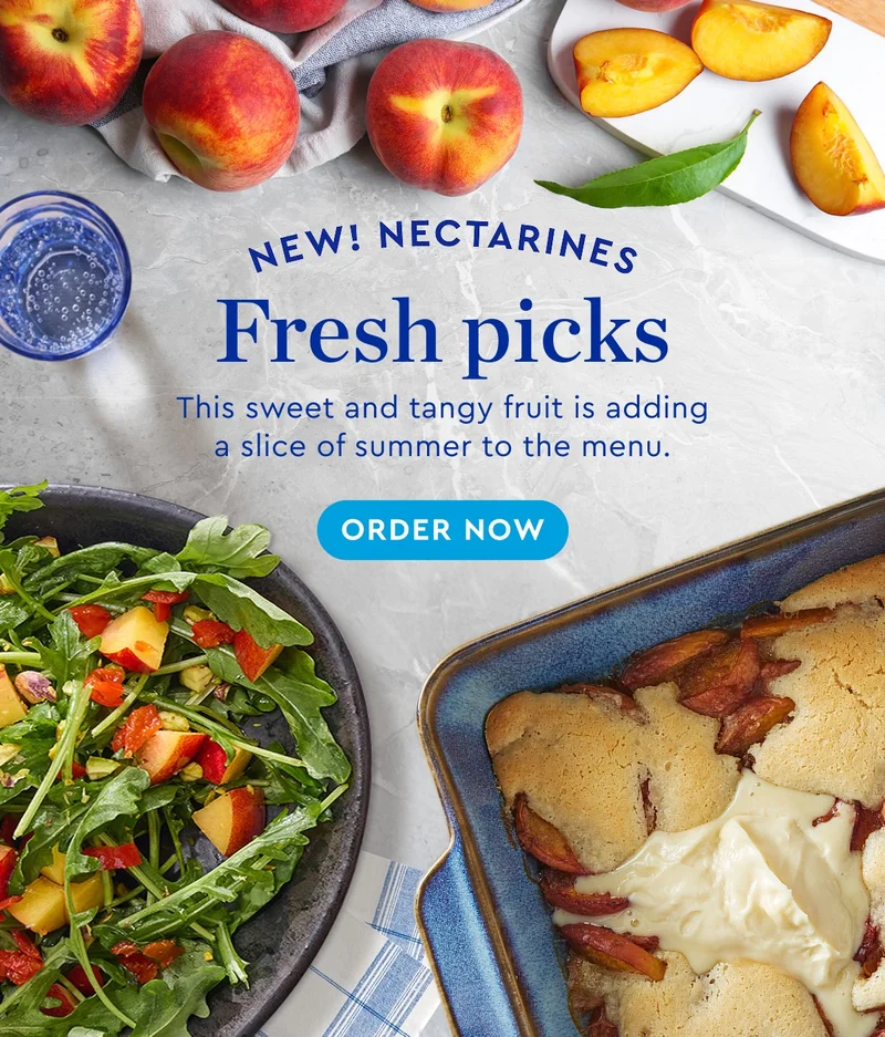 New Nectarines Fresh Picks | This sweet and tangy fruit is adding a slice of summer to the menu. | ORDER NOW