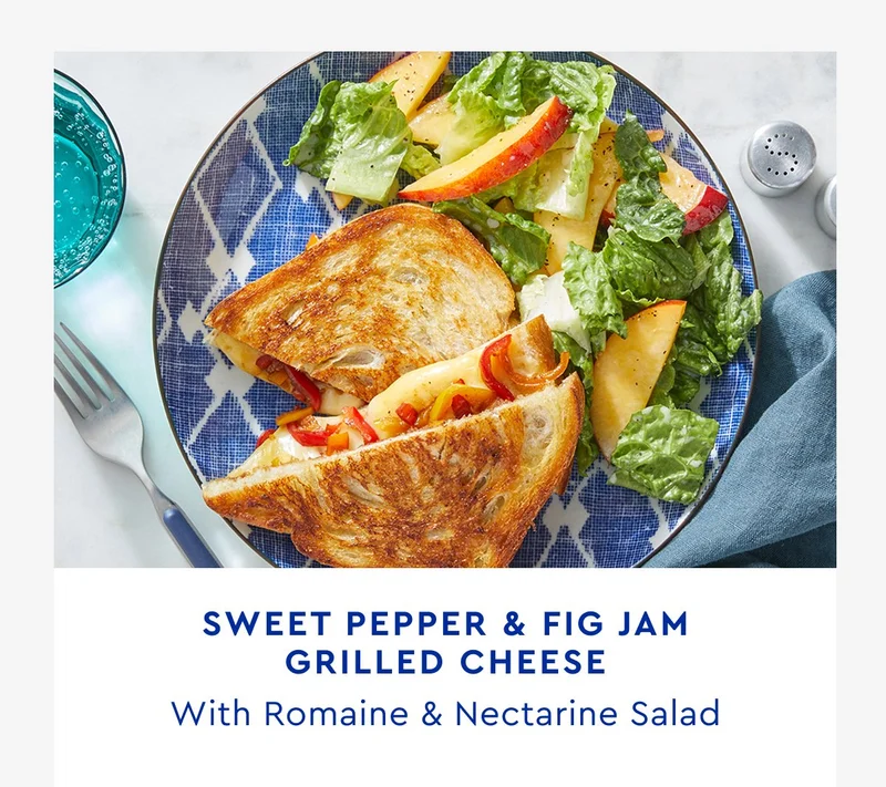 Sweet Pepper and Fig Jam Grilled Cheese