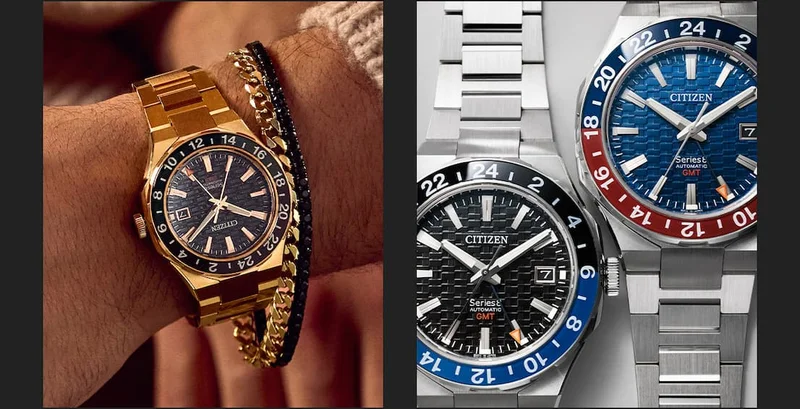 Crafted for those who cross time zones in style, these timepieces marry bold design with precision Japanese mechanical engineering.