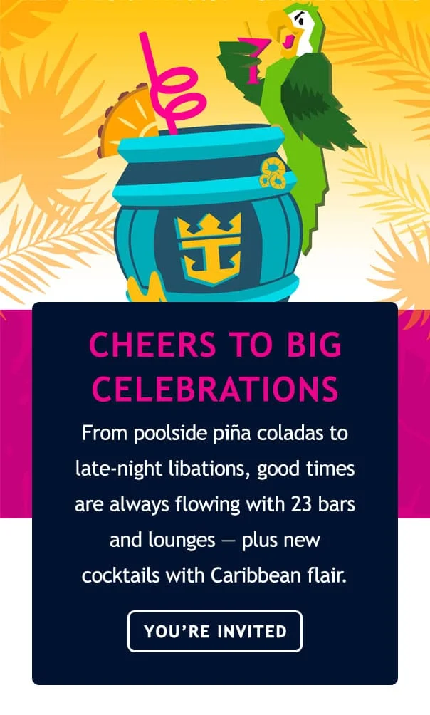 CHEERS TO BIG CELEBRATIONS