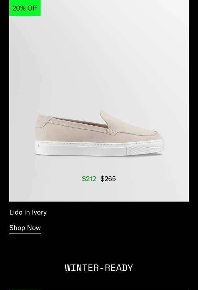 Lido in Ivory. Shop Now