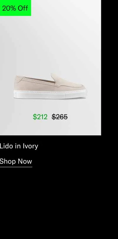 Lido in Ivory. Shop Now