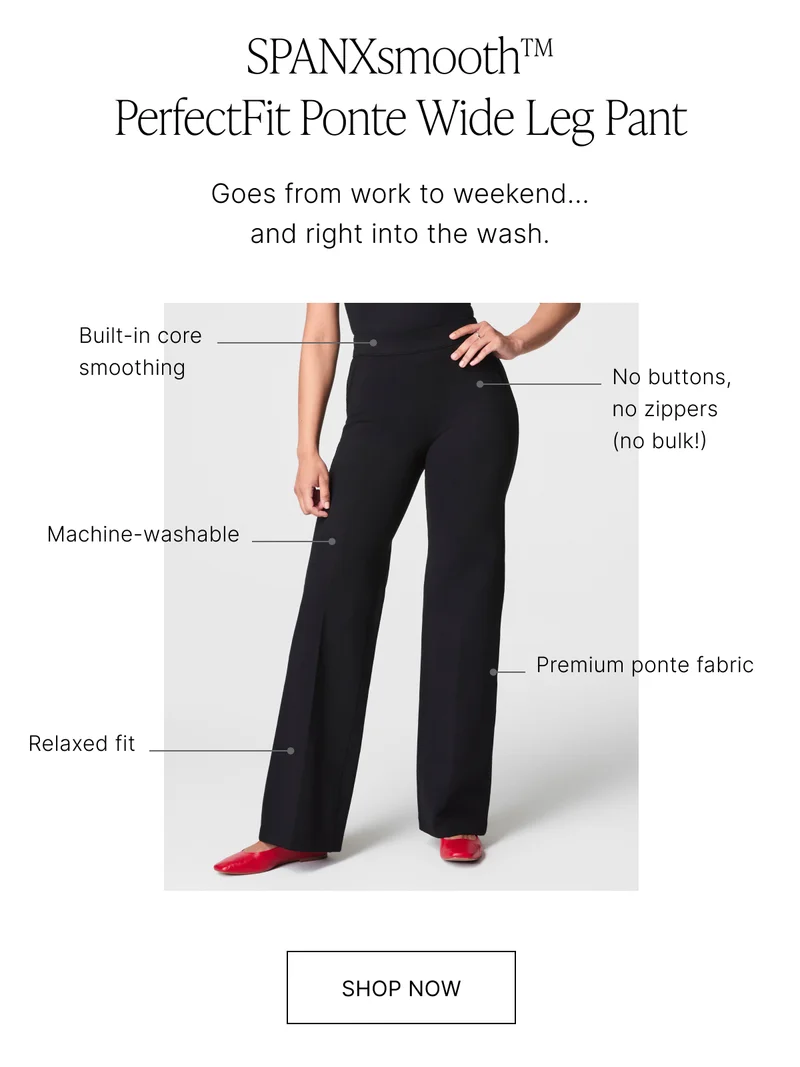 SPANXSMOOTH PERFECTFIT PONTE WIDE LEG