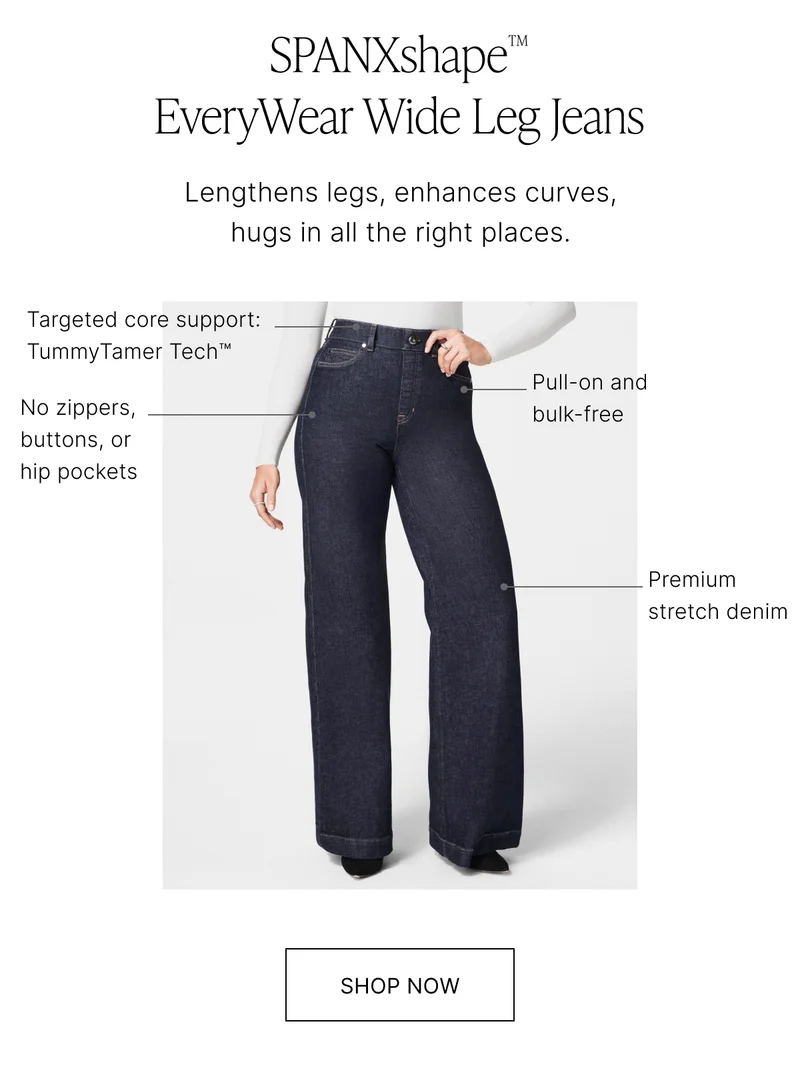 SPANXSHAPE EVERYWEAR WIDE LEG JEANS