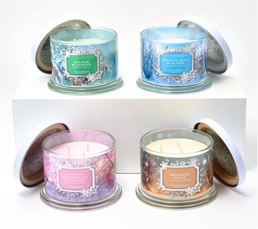 HomeWorx by Slatkin + Co. Set of 4 14oz. Snow Day Candles