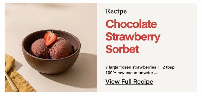 Chocolate Strawberry Sorbet